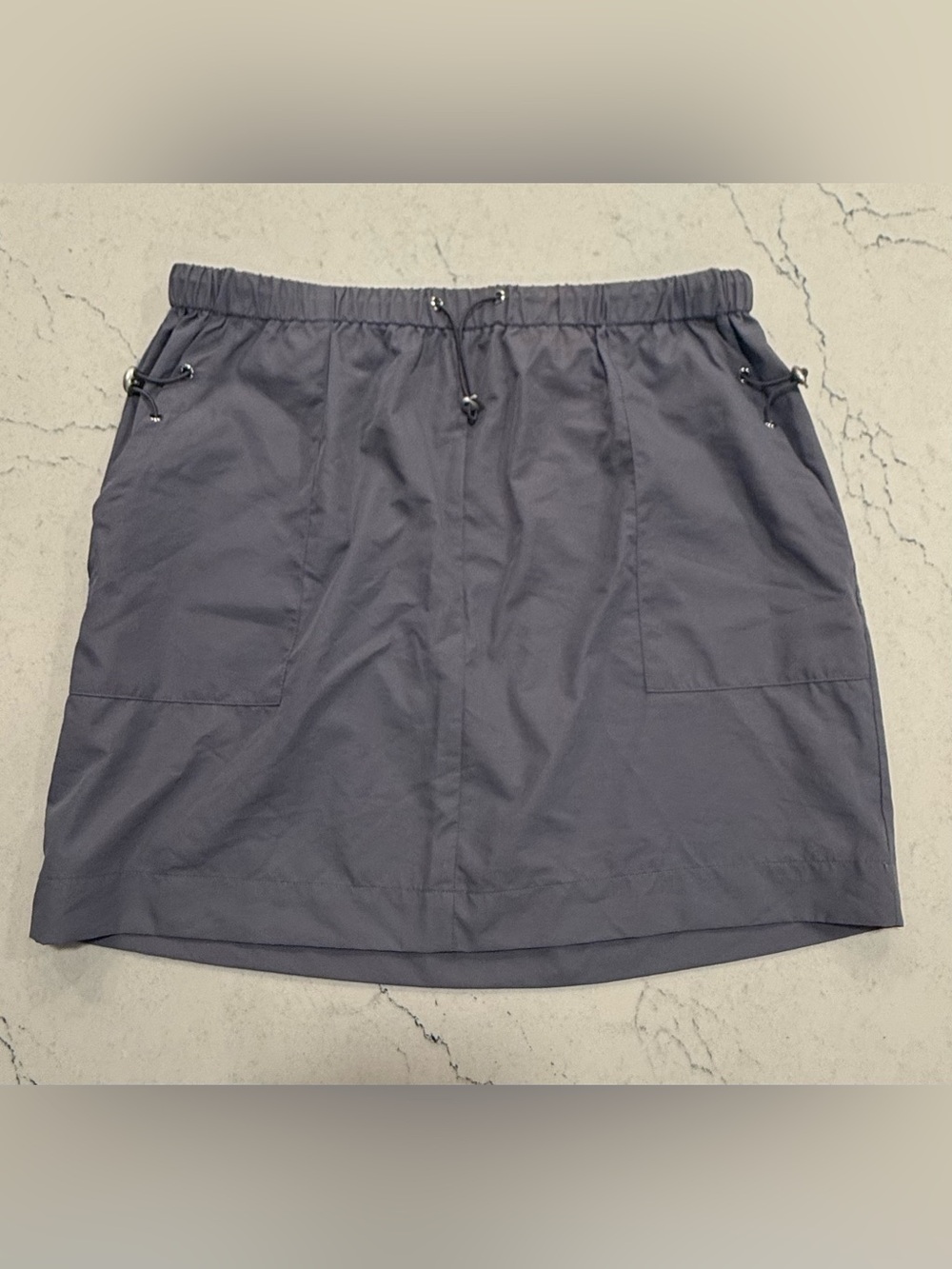 Le Lis Collection Gray / Purple Skirt Drawstring Pockets Size L Athletic